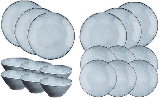 Service Les Essentiels CLOUD - 18 stuks - Stormgrijs