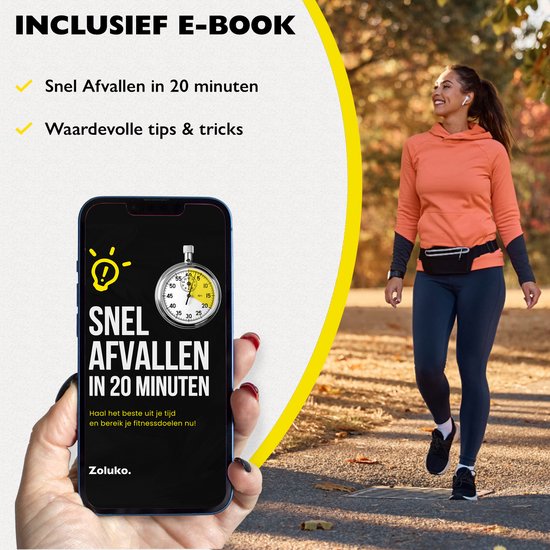 Zoluko Stappenteller – Incl. Batterij, Draagclip, Draagkoord en E-Book - 3D Technologie - Groot Scherm - Stappenteller Broekzak - Stappentellers - Activity Tracker - Activity Trackers - Stappenteller Clip - Pedometer - Zwart