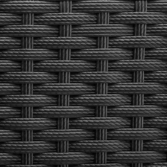 Casaria Polyrattan Bloembak – 2 Stuks Incl. Ophangbeugels – Zwart