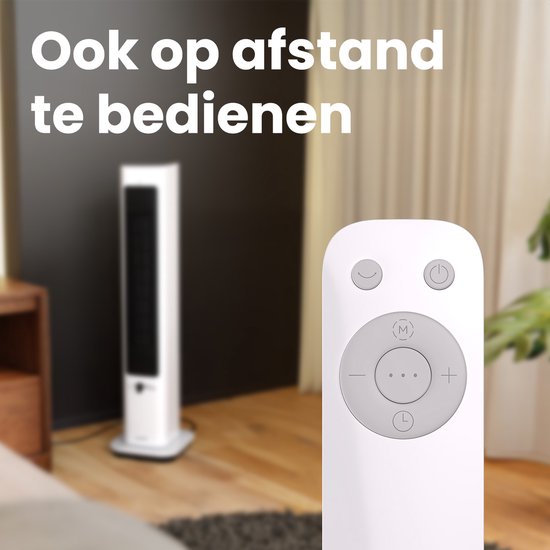 Auronic Elektrische Kachel - Keramische Kachel - Toren Kachel - 2200W Heater - Wit
