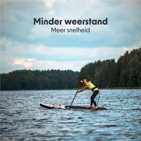 LifeGoods SUP Board Touring - 165 KG Draagkracht - 365 x 76 cm - Opblaasbaar - Compleet Sup pakket - Wit/Zwart