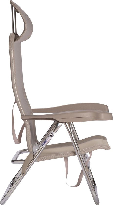 Crespo - Strandstoel - AL/205 - Compact - Licht grijs