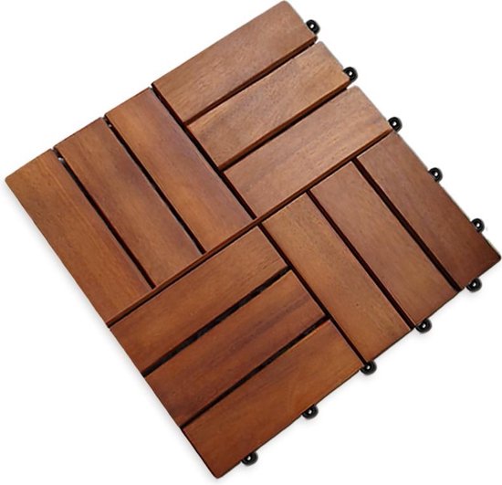 1x Houttegel Acacia - Mozaïek 30x30cm - FSC®-gecertificeerd