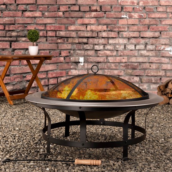 Gardebruk Vuurschaal XL - Ø 75cm Pook Vonkrooster - Edelstaal