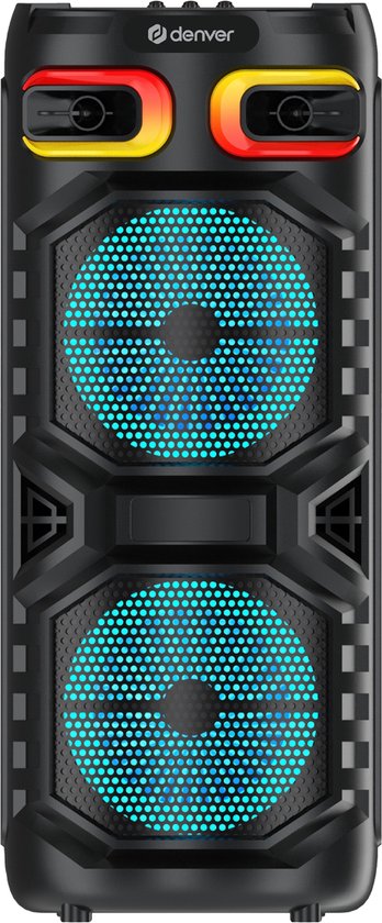 Denver Bluetooth Speaker Party Box - Discolichten - Partybox - Incl. Afstandsbediening - Microfoon Aansluiting - Micro SD / USB / AUX - BPS355