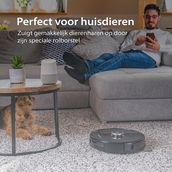 Blaupunkt Bluebot XTREME - Robotstofzuiger met Dweilfunctie – Perfect voor lange dierenharen - 3000Pa - Realtime mapping