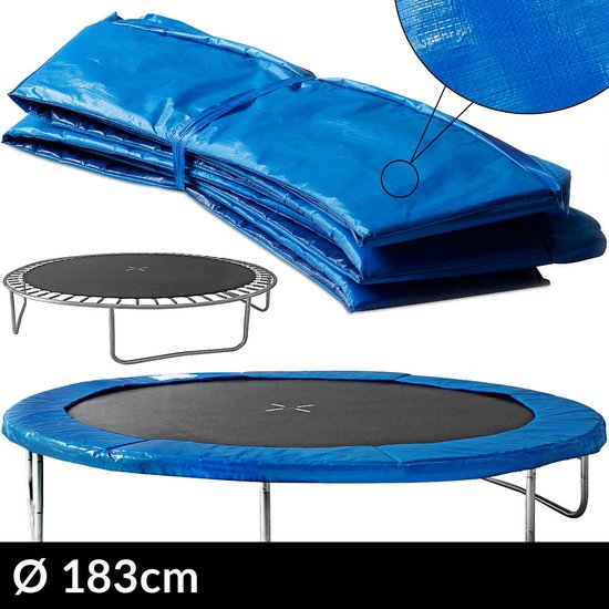 Monzana Beschermrand - Trampoline Ø183cm - Blauw