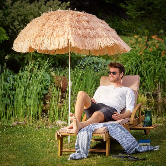 Kingsleeve Parasol Hawaii - 160 cm Rond - Beige
