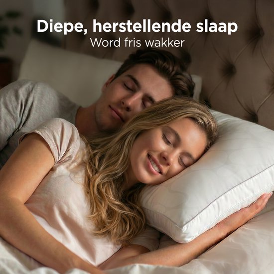 CozySense® Hoofdkussen - Set van 2 - 50x70 CM - Verkoelend Slaapkussen - Aanpasbaar Kussen met Extra Vulling - Pillow voor Zij-, Buik- en Rugslapers
