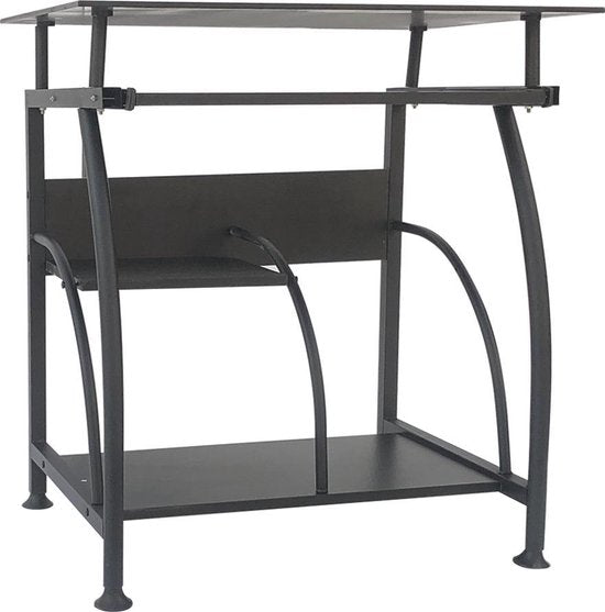 Bureau laptop computertafel - ruimtebesparend - 70 cm x 50 cm - zwart