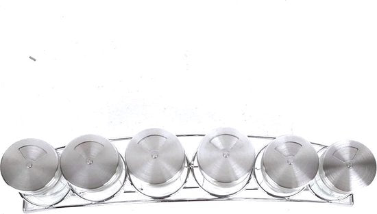Kruidenrek - 7 delig - RVS en glas