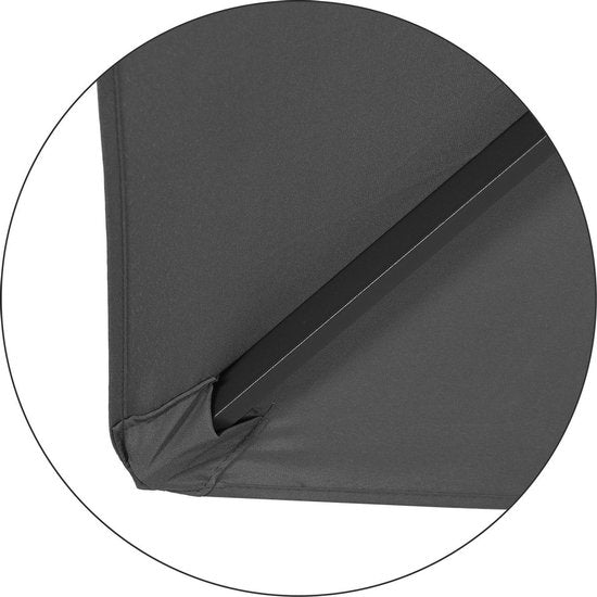 Kingsleeve Parasol Ø300cm - UV-bescherming 50+ Slinger - Antraciet