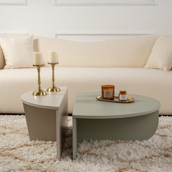 Houten salontafel "Orion" 90 x 60 x 30 cm - Essengroen