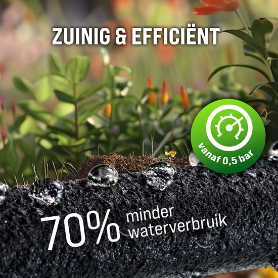 Druppelslang – 15m ½ Inch T koppeling – Boven & Ondergronds Aanlegbaar