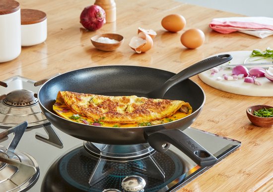 Tefal Easy Cook & Clean - Koekenpannenset - Ø24 en Ø28 cm - Niet Geschikt voor Inductie - Anti-aanbaklaag - Aluminium - Zwart