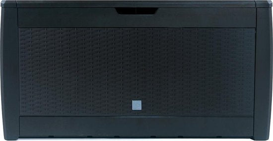 Opbergbox 310L UV-Bestendig Weerbestendig Wielen Tuinbox Rotan-look Antraciet