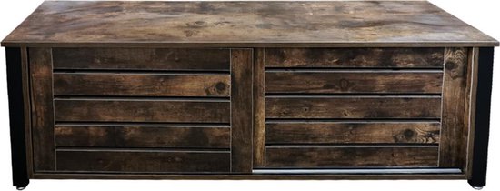 TV meubel kast Stoer industrieel - dressoir met schuifdeuren - 130 cm breed
