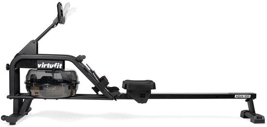 VirtuFit AQUA100i Roeitrainer met Waterweerstand – Enkele Rail – Incl. Display, Tablethouder en Transportwielen – Kinomap & Fitshow – Max. 120 kg en 200 cm – Roeiapparaat – Roeimachine