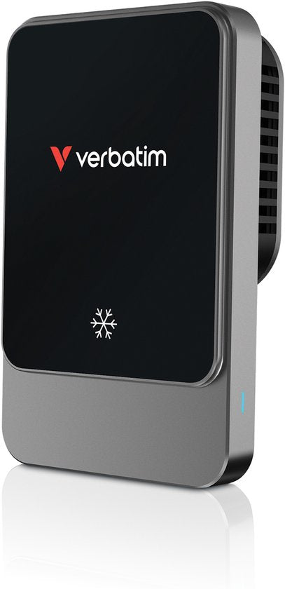 Verbatim – Charge 'n' Drive Magnetische Draadloze Auto Oplader – CND-03 – 15 W Qi Snel Laden – Voorzien Van Ice-Cooling Systeem En RGB Verlichting En 360 Graden Draaifunctie – Voor Dashboard En Ventilatierooster – Zwart Metaal En Kunststof