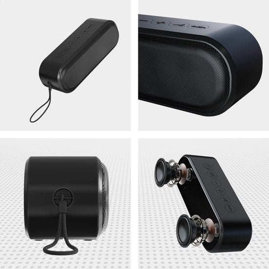 Auronic Bluetooth Speaker - Draadloze Muziek Box - 20 uur lang muziek luisteren - Extra Bass - Zwart