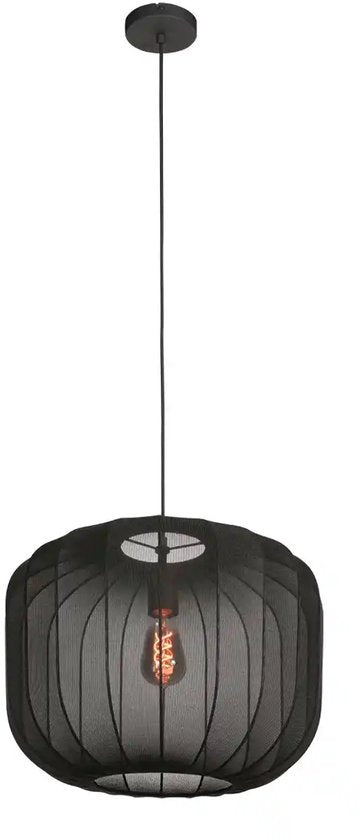 Anne Lighting - hanglamp - Sable - zwart - linnen metaal - Ø 45cm - E27 - 4191ZW