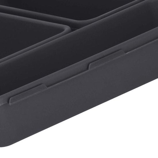 Springos Lade Organizer | Opbergbakjes | Lade Verdeler | voor Keuken en Bureau | Badkamer | Lade Bakjes | Make Up Organizer | 8 delen | Antraciet
