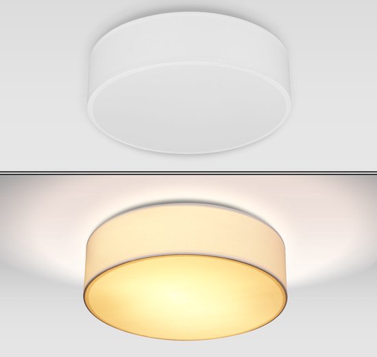 Monzana Plafondlamp 40W Rond - 38cm / Fitting E27 - Wit
