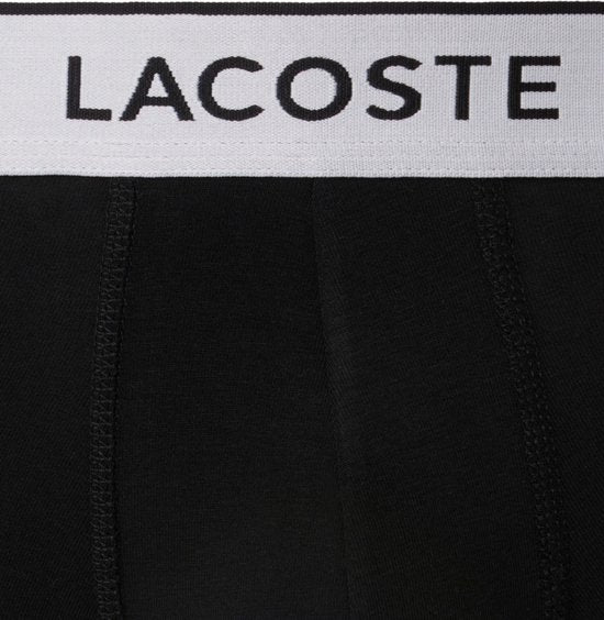 Lacoste 3-Pack Trunks Heren Boxershorts - Zwart - maat M - Slim Fit Stretchkatoen