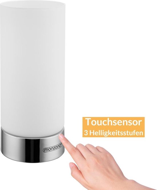 Monzana Tafellamp Lumo - 2 Stuks Touch Dimbaar - Grijs