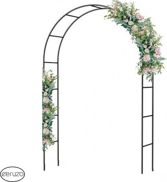 Ceruzo Rozenboog 140 x 240 cm - Metalen Klimhulp voor Rozen en Klimplanten - Gepoedercoat Frame