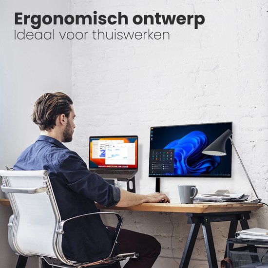 Auronic Monitor Arm - 1 Scherm - 13 tot 32 Inch - Verstelbaar - Monitor Beugel - Staal - Zwart