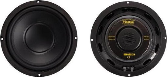 Luidspreker, subwoofer, 8", vermogen 350 W/175 W RMS, impedantie 8 Ω, zwart