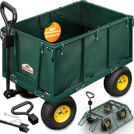 Gardebruk Bolderkar Binnenzeil - Belastbaar tot 550 kg – Groen