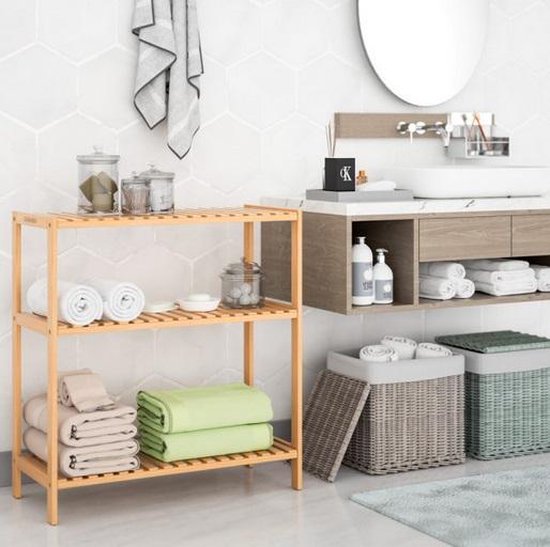 Casaria Schoenenrek - met 3 planken - 66x58x26 cm Bruin