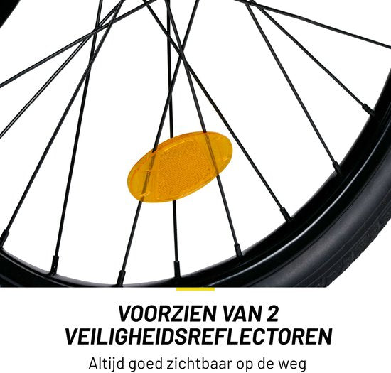 Dunlop Hondenfietskar - Fietskar Hond - Fietskarren voor Honden tot max. 40 KG - Fietskar Bagage - Fietsaanhanger met Reflectoren en Verstelbare Regenhoes - Honden Fietskar - Hondenkar - Geel