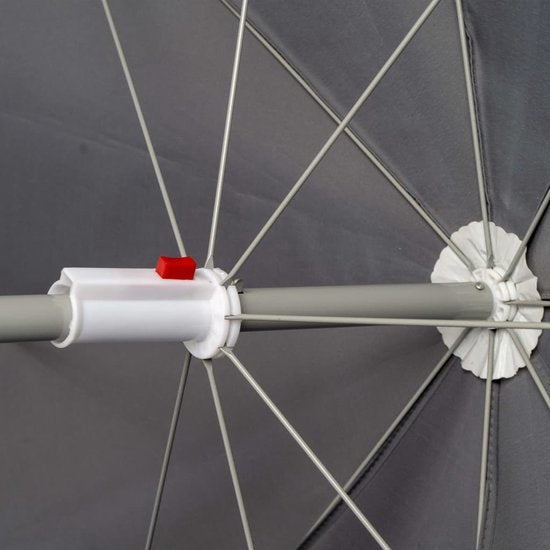 Bo-Camp - Parasol - Met knikarm - Ø 200 cm - Grijs