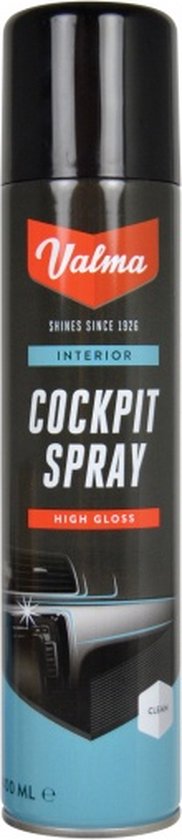Valma Cockpitspray Hoogglans 400 ml - Reiniging voor Auto Interieur – Stofafstotend - Geschikt voor Kunststof en Leer