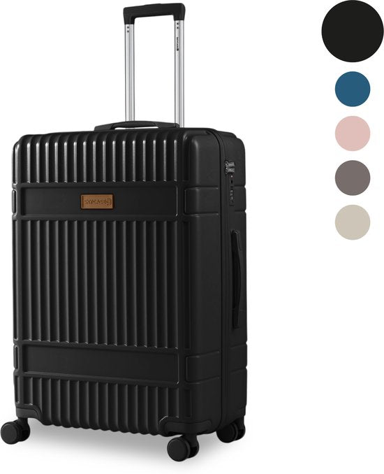 SKYCASES – Medium Reiskoffer – Classic Heritage – Lichtgewicht – TSA Slot – 66x45x26 cm – 63L – M Rolkoffer – Geruisloze Wielen – Zwart