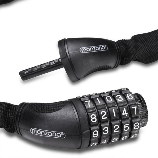 Monzana Fietsslot 90cm - met Numerieke Code en Sterke Ketting