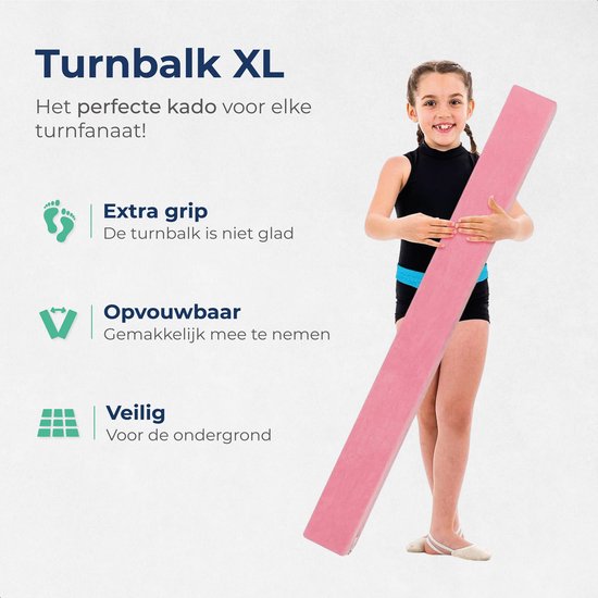 ProSkill Turnbalk - 210cm - Evenwichtsbalk - Voor thuis - Opvouwbaar - Turnen