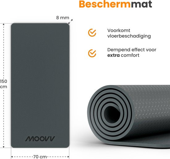 Moovv Beschermmat - 150 x 70 x 0.8 cm - Vloermat