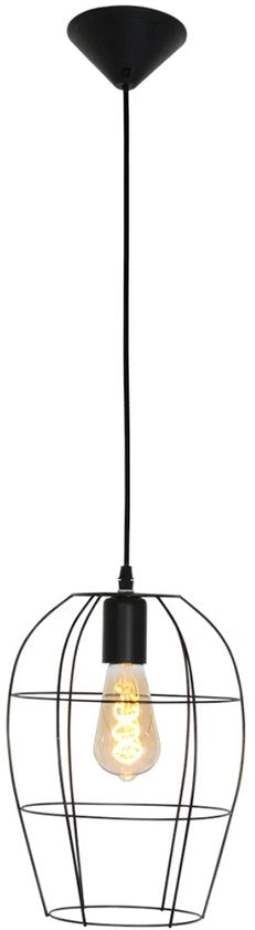 Hanglamp Minimalics 2705ZW – Zwart, verstelbaar van 35 cm tot 185 cm, Scandinavisch design, met E27 fitting, van merk Mexlite, gemaakt van metaal, kunststof en elektronica