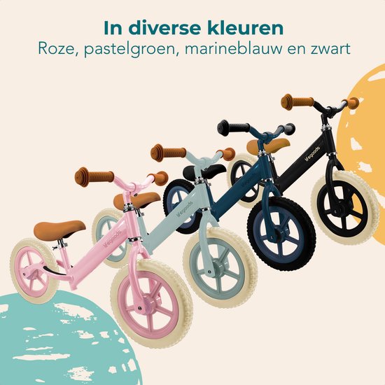 LifeGoods Loopfiets - 2-5 jaar - Jongens en Meisjes - Balance Bike - Roze