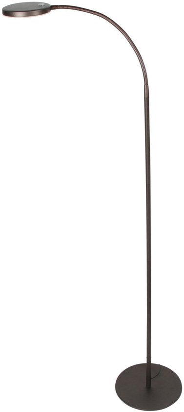 Vloerlamp Platu 3351CA - Dimbaar met instelbare lichtkleur, bruin kunststof en metaal, trendy design, Mexlite, perfect voor binnengebruik