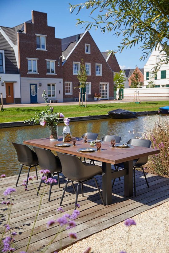 Hartman Sophie elegance tuinstoel - Zwart - set van 2 - zwart rondo onderstel