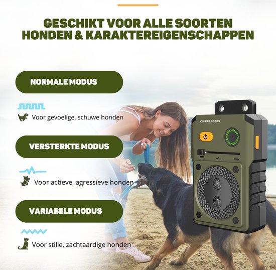 Vulpes Goods® Anti Blaf Apparaat – Ultrasoon & Waterbestendig – 6 x 9 x 12 cm – Wit