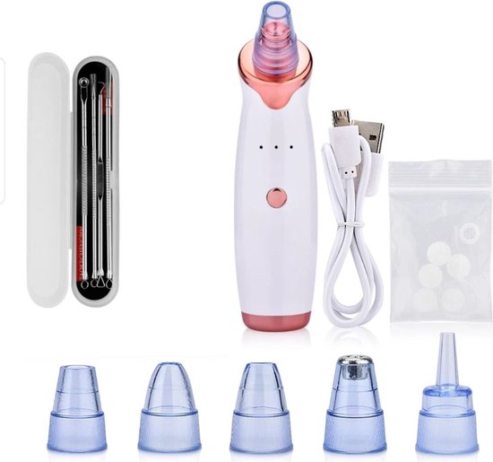 Elektrische Mee-eter Verwijderaar – Blackhead Remover met Vacuum – Gezichtsverzorging Set