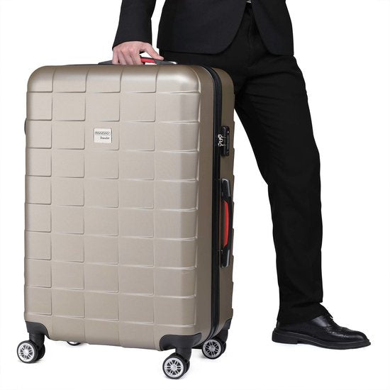 Monzana Exopack hardcase koffer champagne 76x51x30 cm