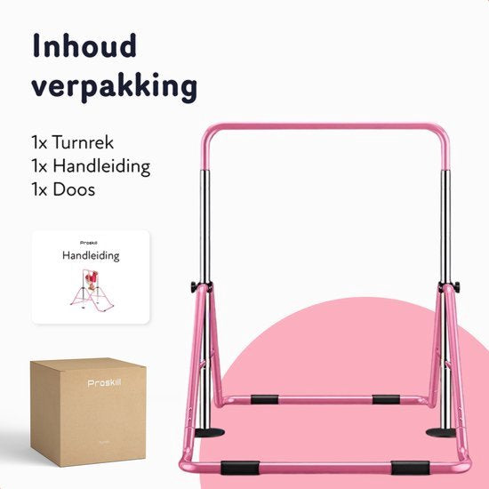 Inklapbaar Turnrek - Klimrek - Verstelbaar in 4 hoogtes - Rekstok - Duikelrek - Kinderen - Peuter - Voor buiten en binnen - Klimboog
