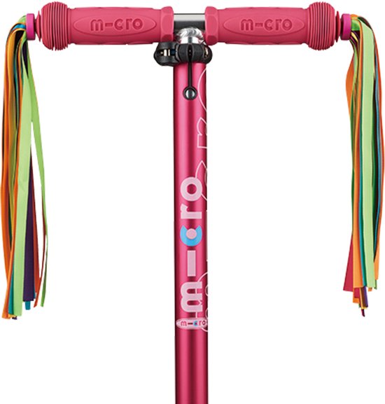 Micro stuurlinten neon voor kinderstep - kleurrijke ribbons accessoire.